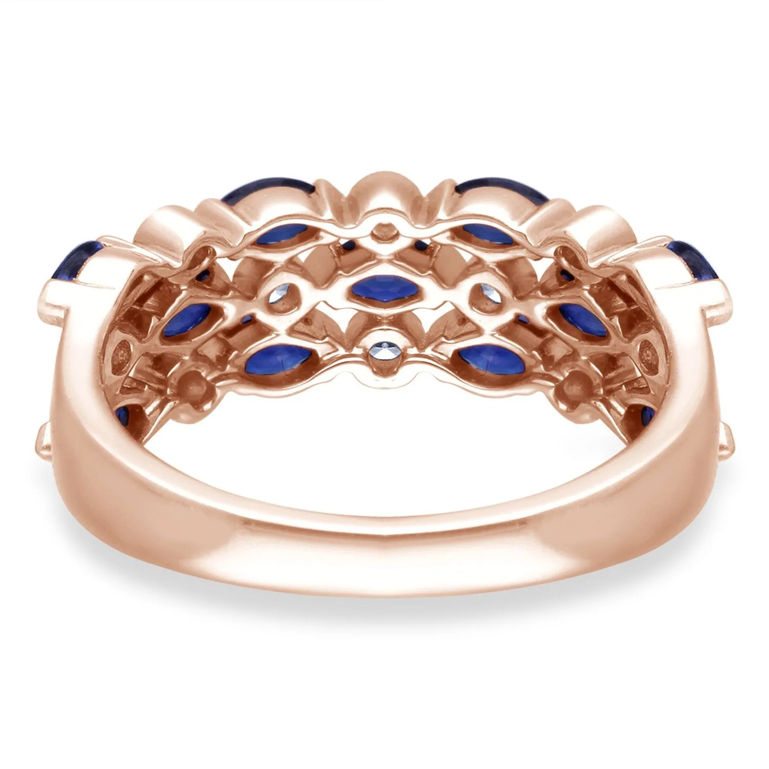 Rose Gold Sapphire & Diamond Heirloom Ring