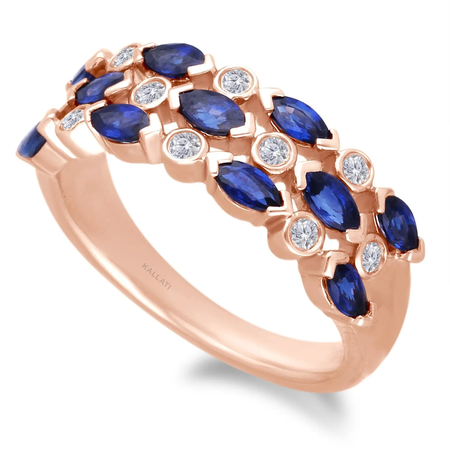 Rose Gold Sapphire & Diamond Heirloom Ring