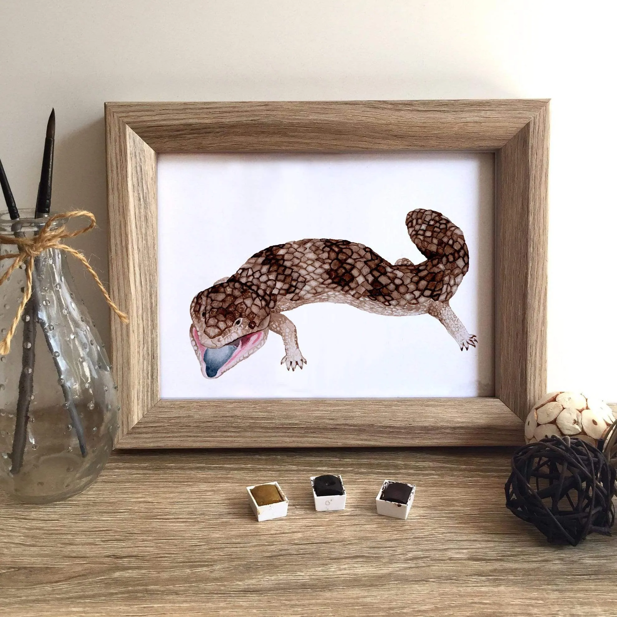 Shingleback Bobtail Lizard Art Print