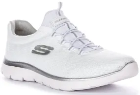 Skechers Summits Artist In White Silver For Women