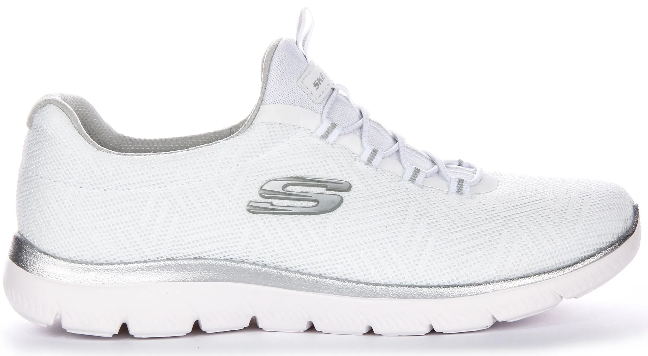 Skechers Summits Artist In White Silver For Women