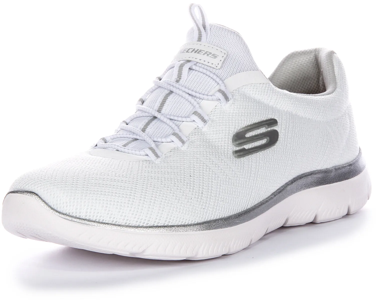 Skechers Summits Artist In White Silver For Women