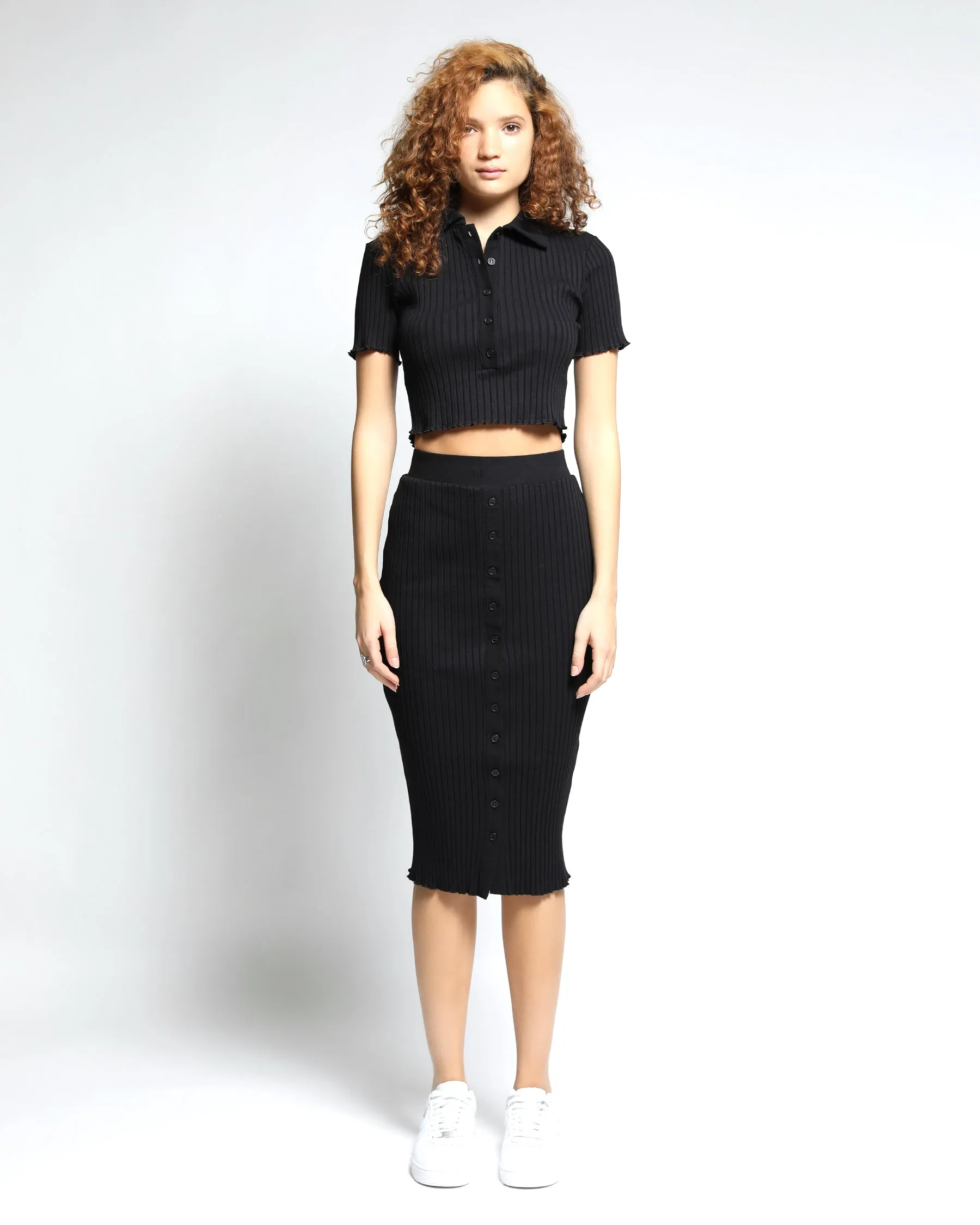 Sunnyside Lounge Rib Midi Skirt (FINAL SALE)