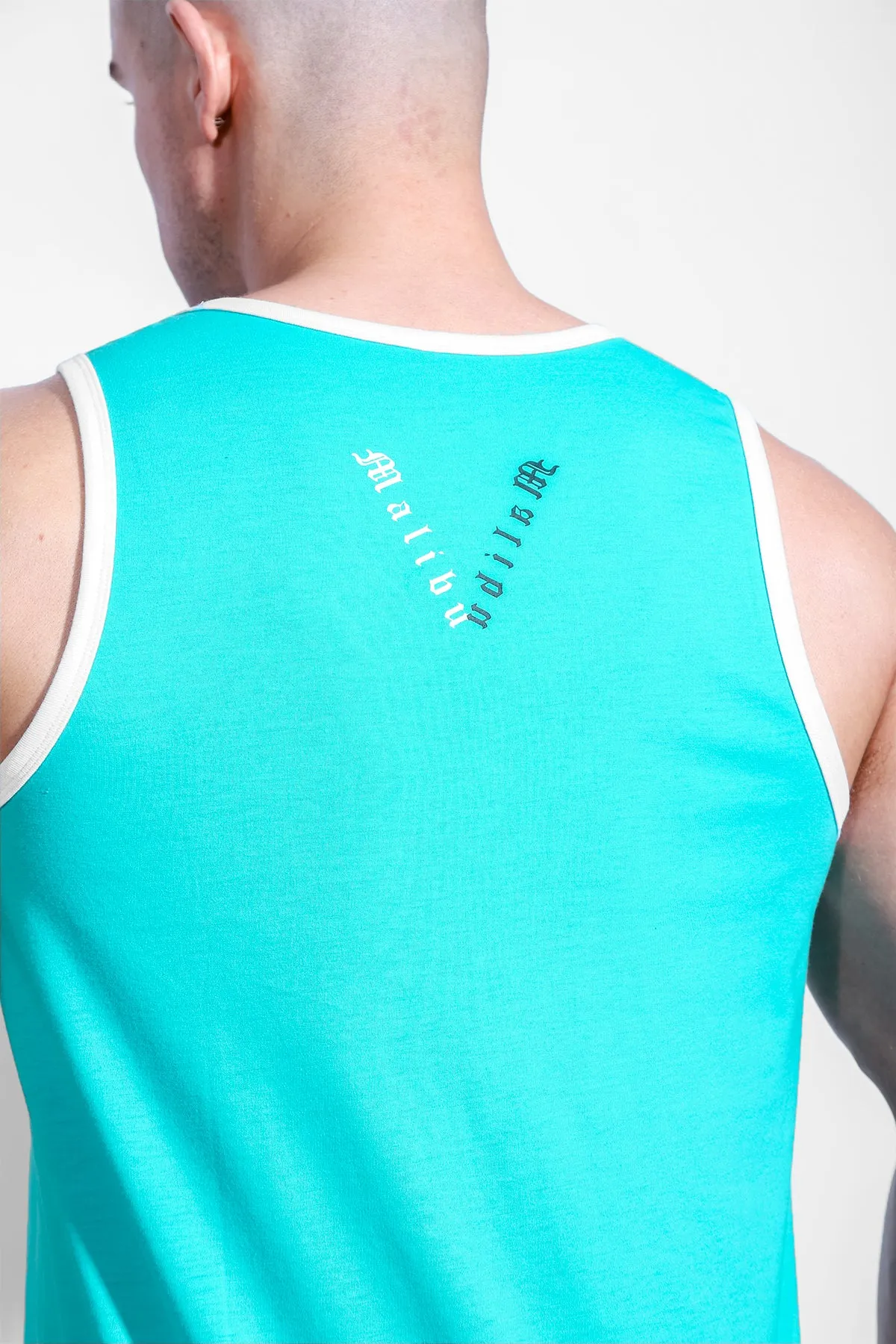 Take Me Away Tank Top w/ Skull Design - Ocean Blue