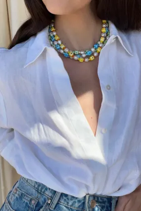 Talis Chains - Eye Spy Pearl Necklace Blue