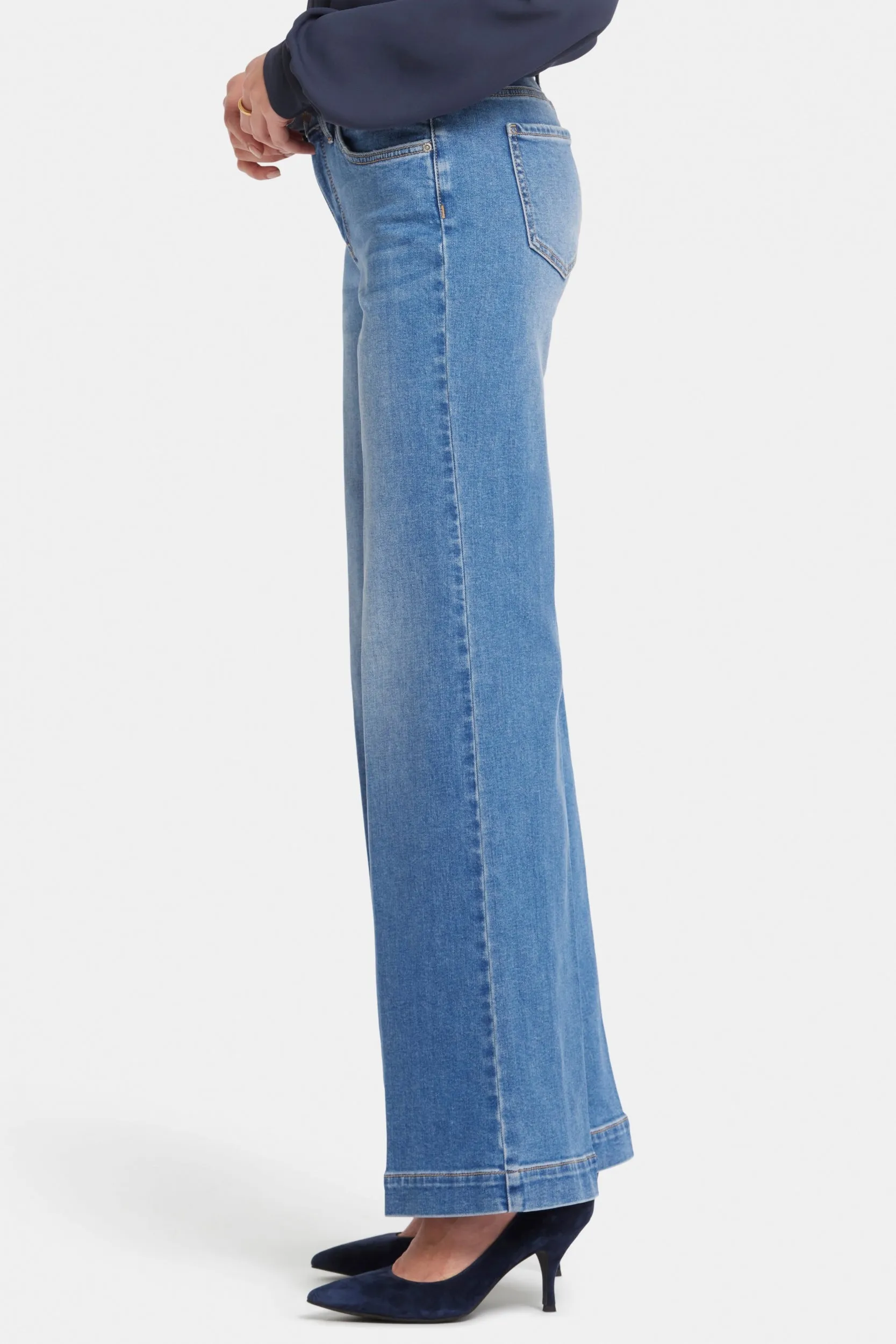 Teresa Wide Leg Jeans Medium Blue Premium Denim | Water Canyon