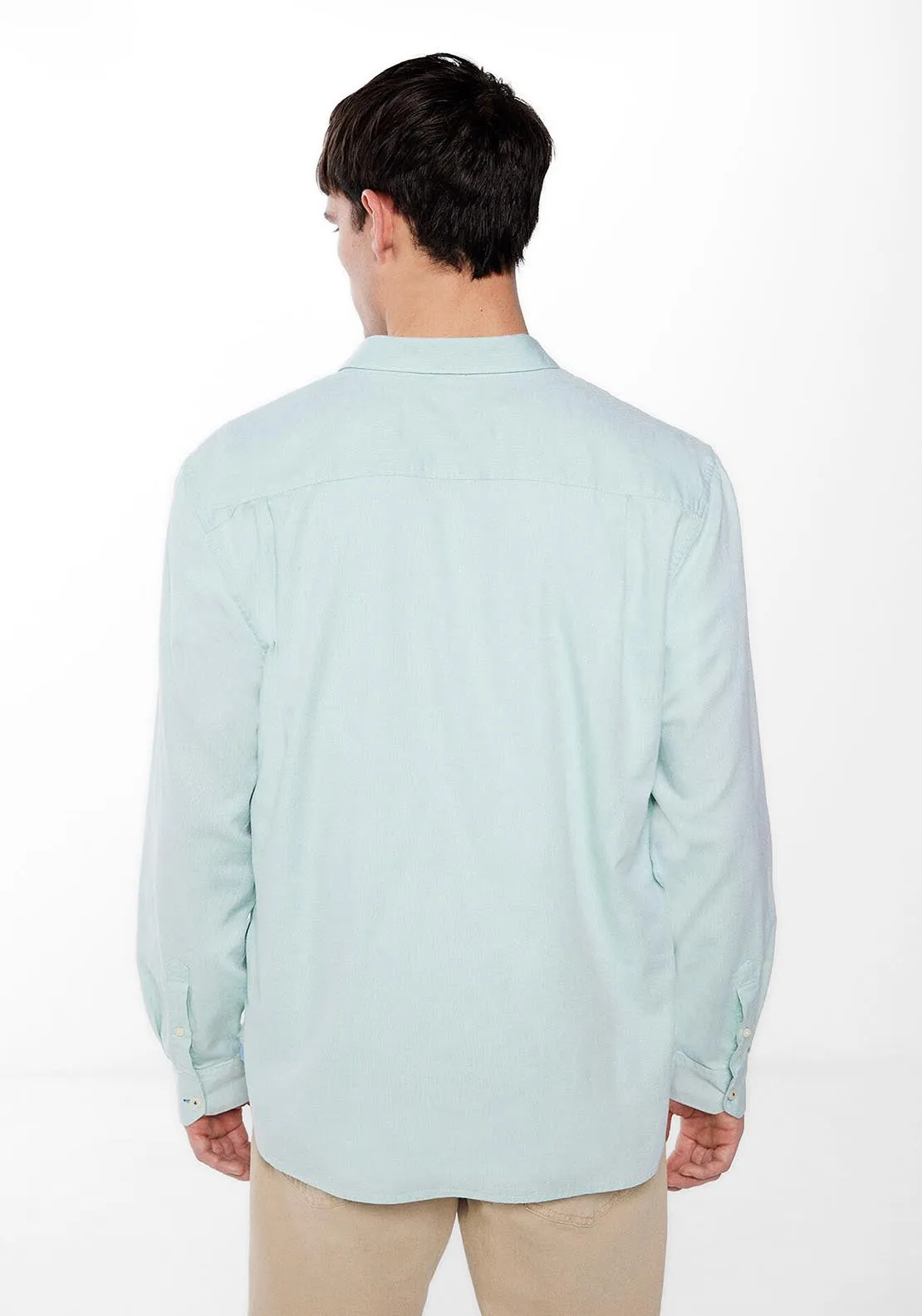 Textured coloured shirt - Green