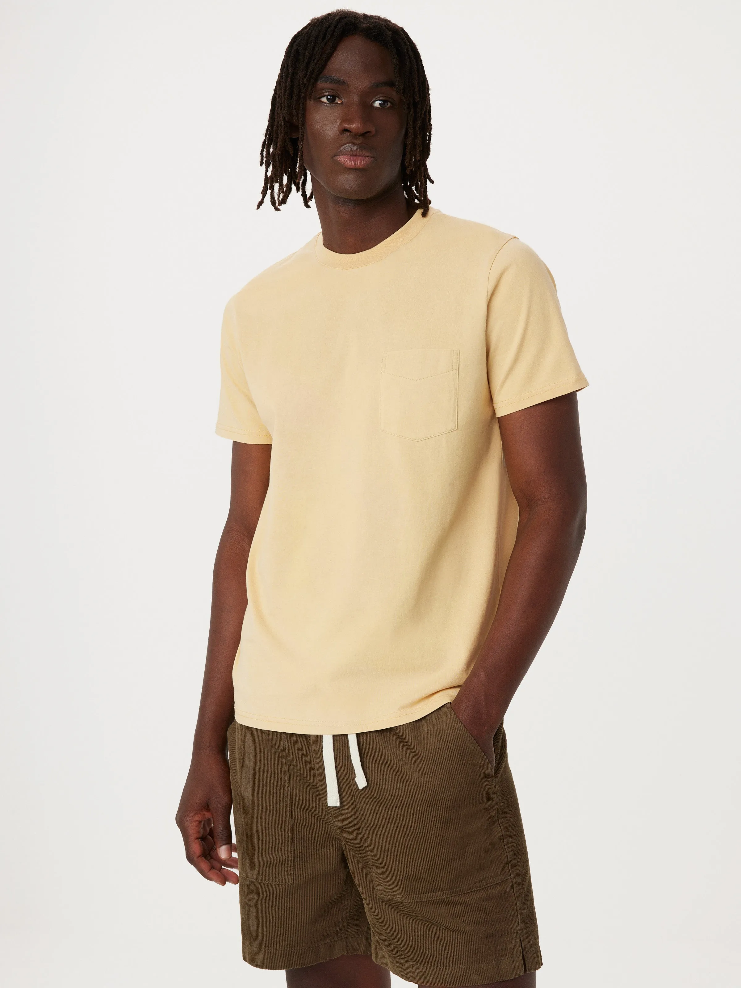 The Eco Dye Slim T-Shirt in Golden Honey