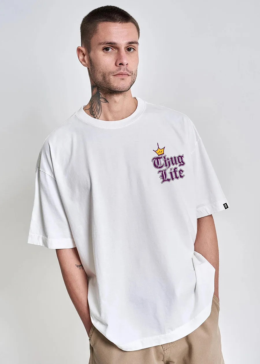 Thug Life Men Oversized Printed T-Shirt