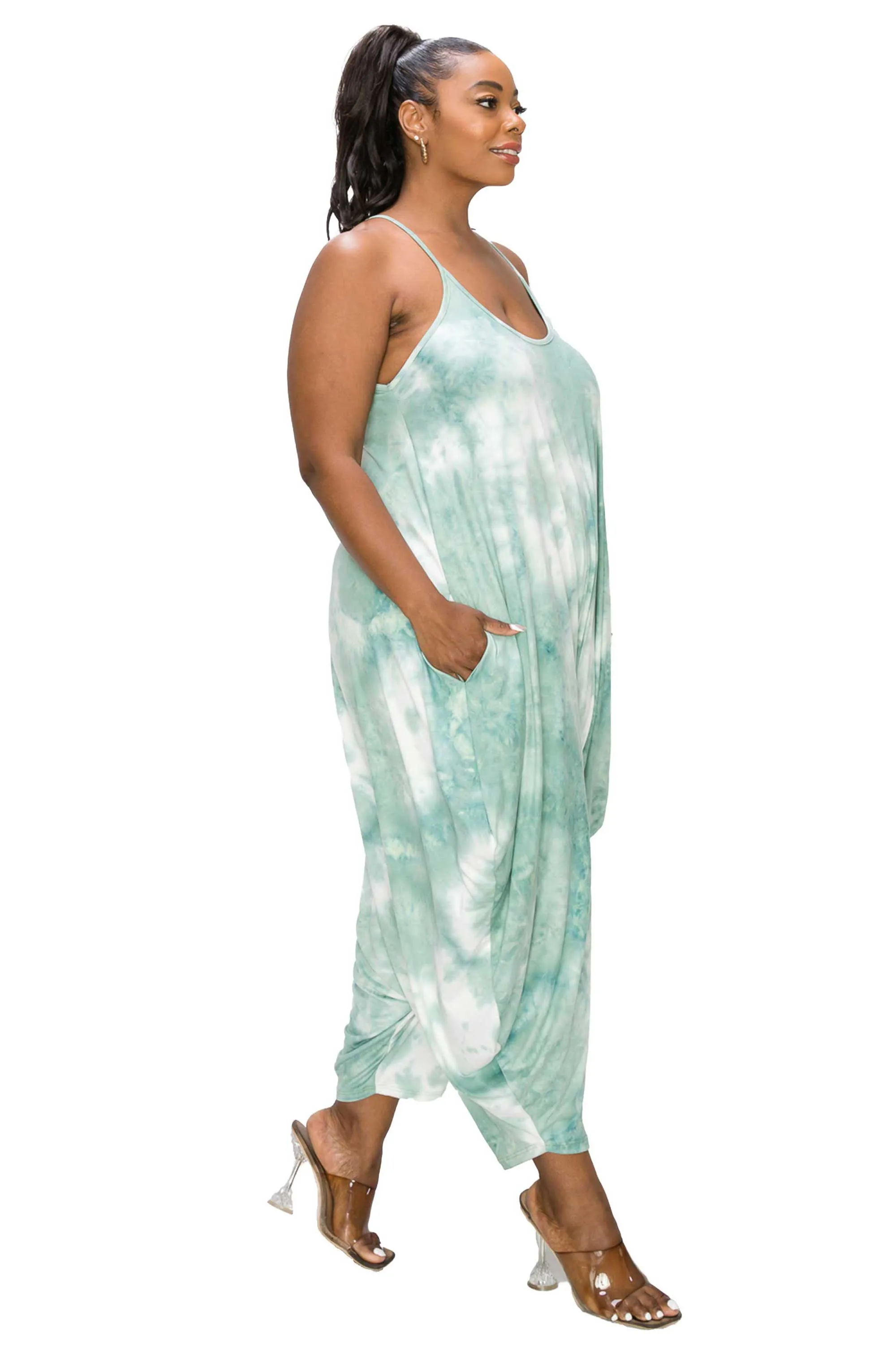 Tie Dye Pocket Jumpsuit