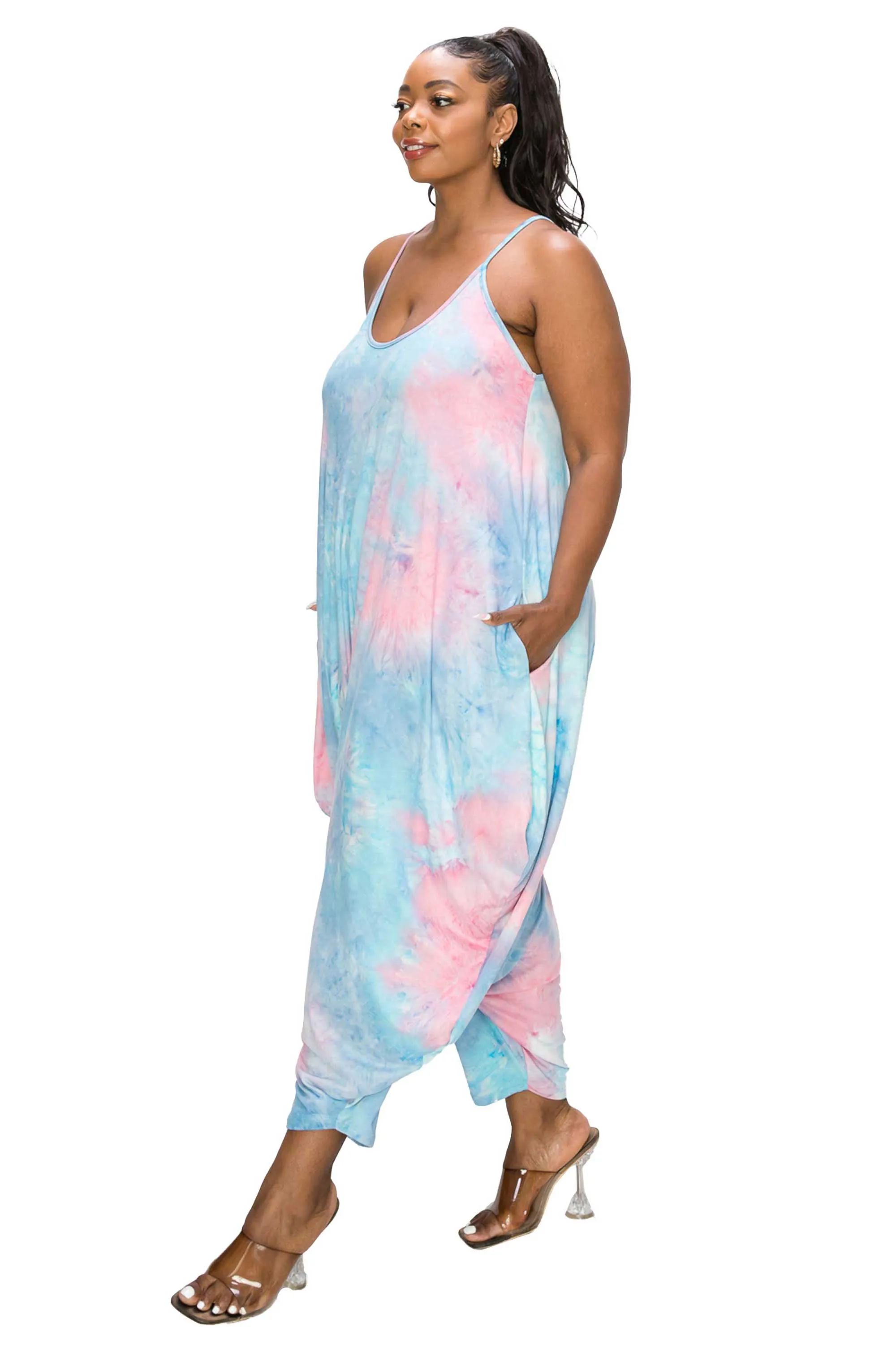 Tie Dye Pocket Jumpsuit