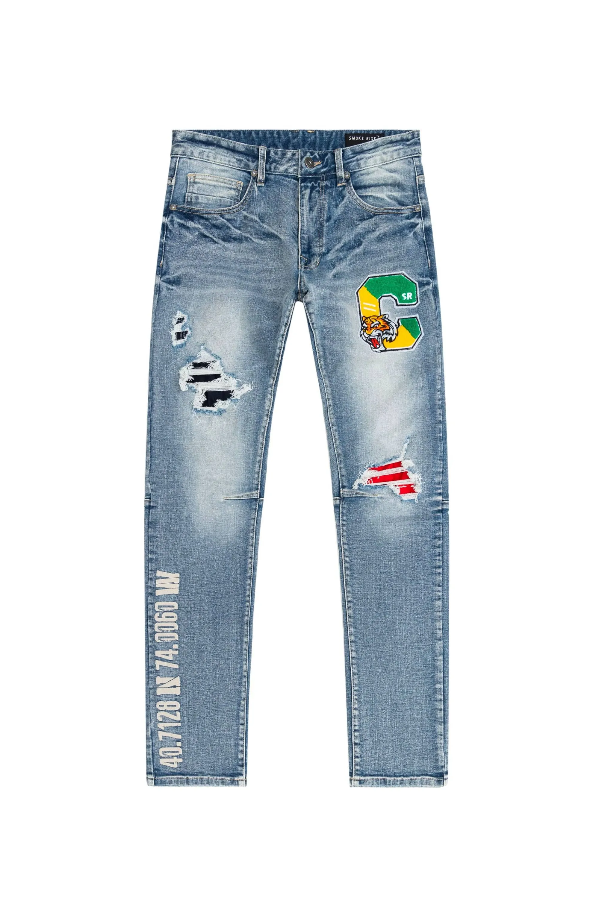 Tiger Patch Jeans - Orient Blue