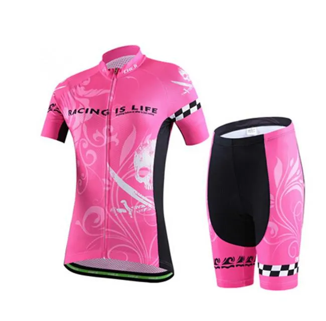 Tropical Racing Red Short Sleeve Cycling Jersey Set