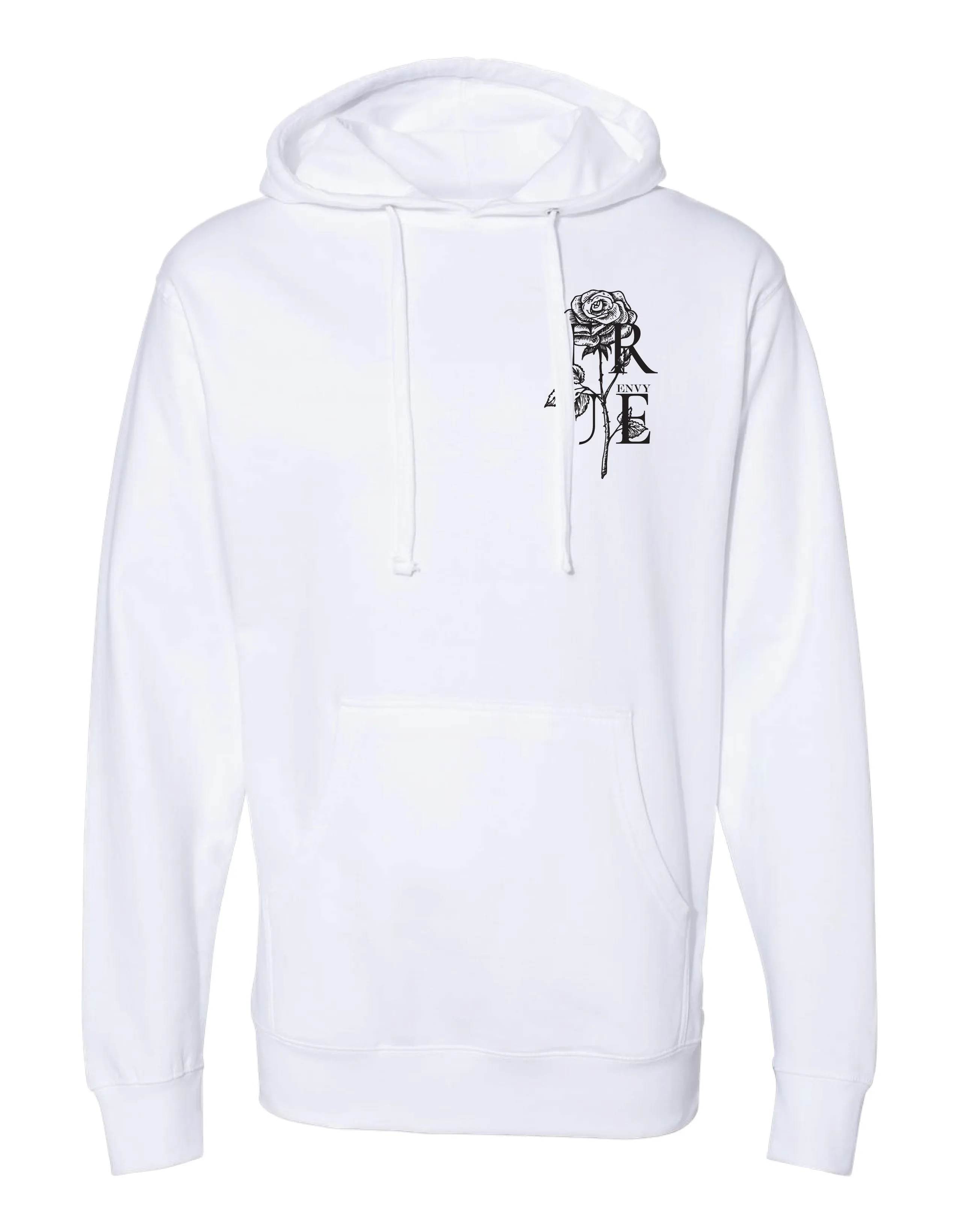 True Love and Hate White Premium Midweight Hoodie