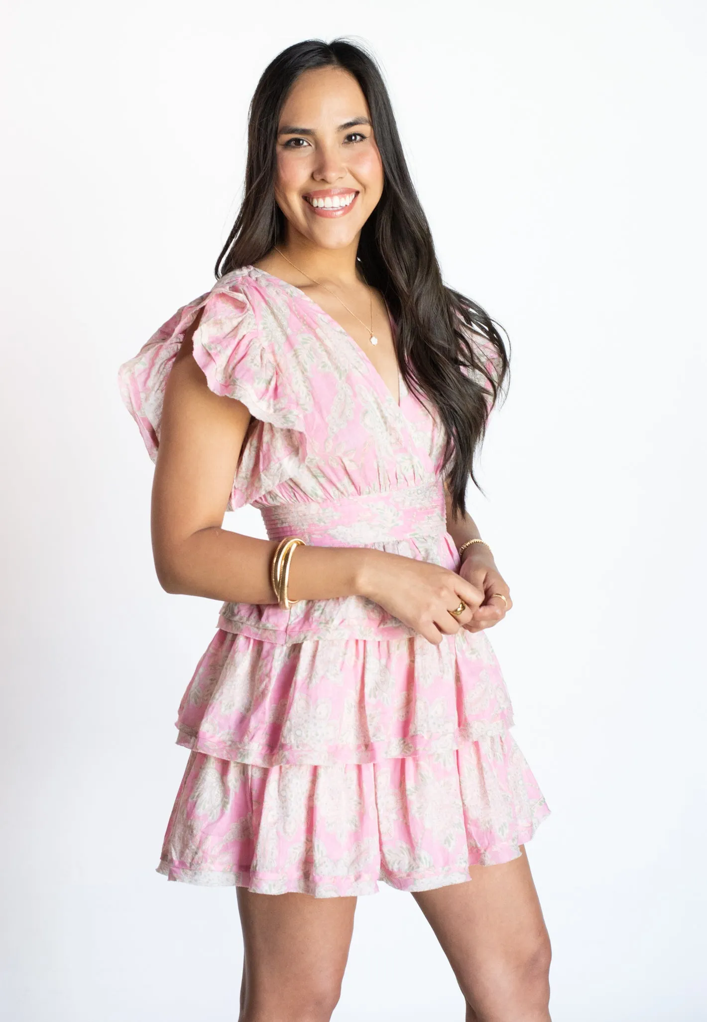 Truly Darling Pink Ruffle Tiered Dress