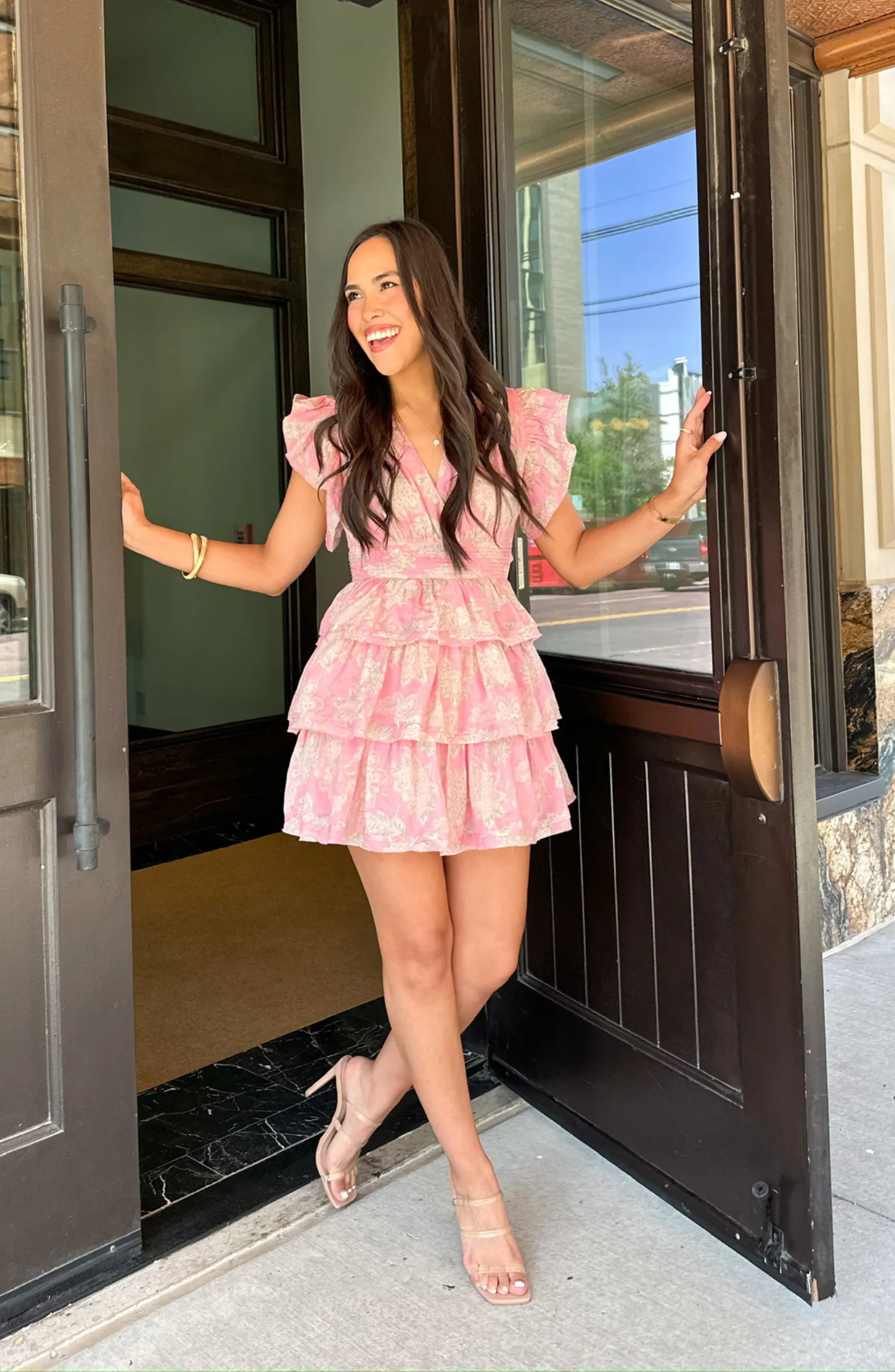 Truly Darling Pink Ruffle Tiered Dress