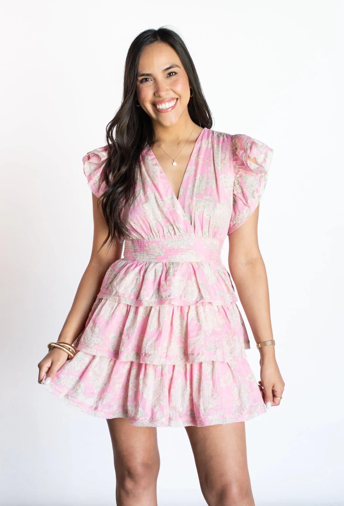 Truly Darling Pink Ruffle Tiered Dress