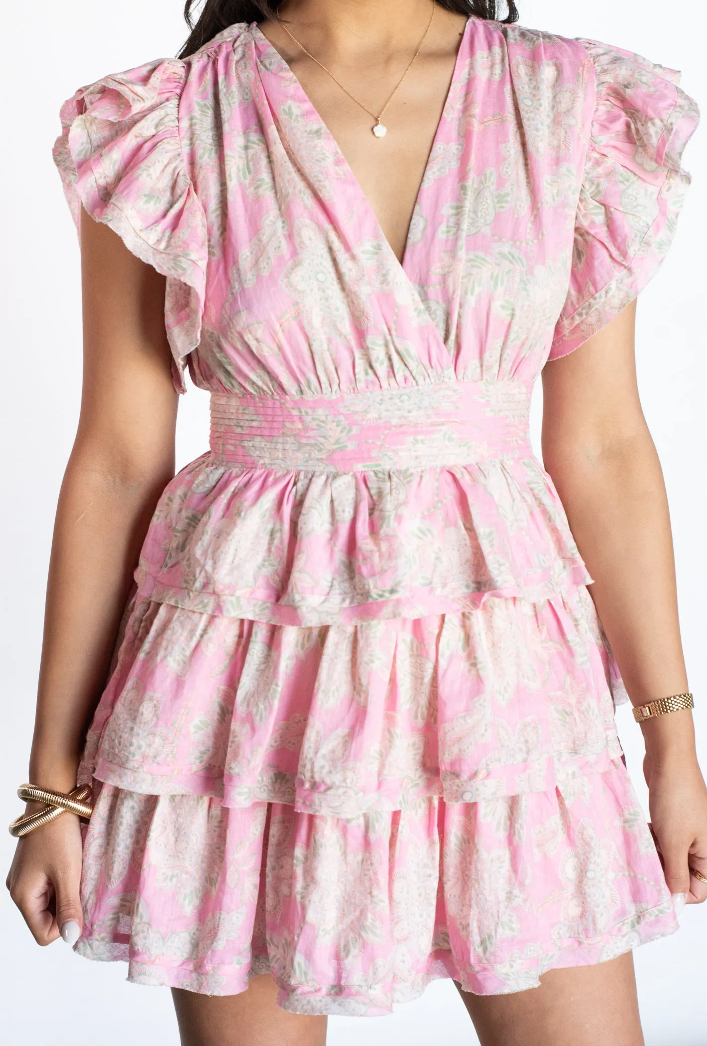 Truly Darling Pink Ruffle Tiered Dress