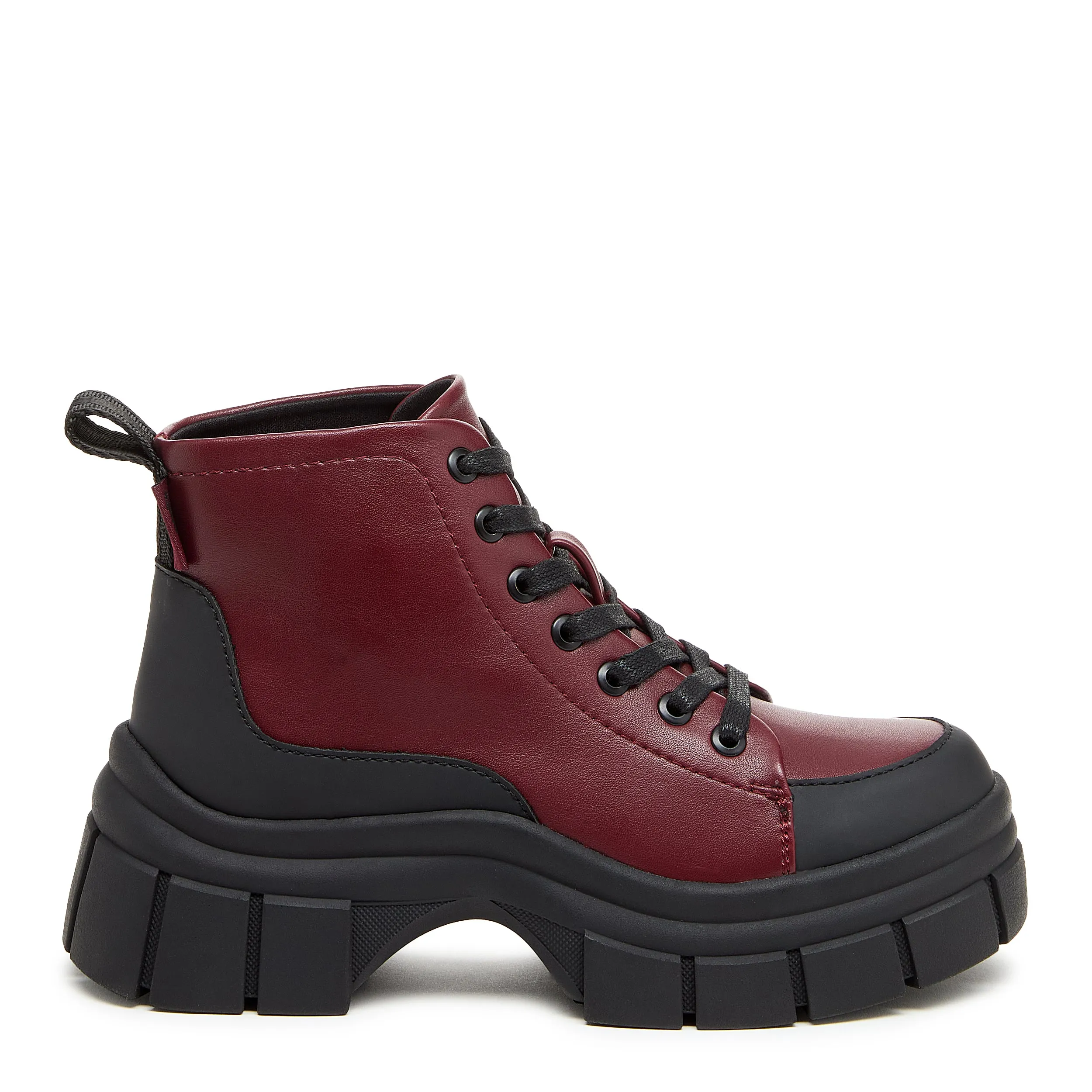 Trusty Burgundy Platform Bootie