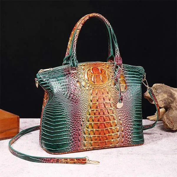 Vintage Crocodile Pattern Handbag & Crossbody Bag 83609363C