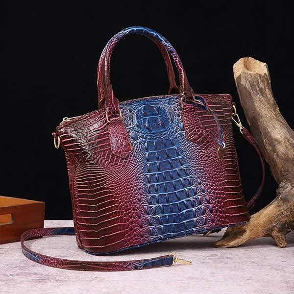 Vintage Crocodile Pattern Handbag & Crossbody Bag 83609363C