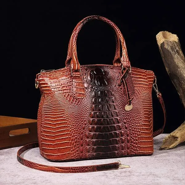 Vintage Crocodile Pattern Handbag & Crossbody Bag 83609363C