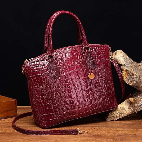 Vintage Crocodile Pattern Handbag & Crossbody Bag 83609363C