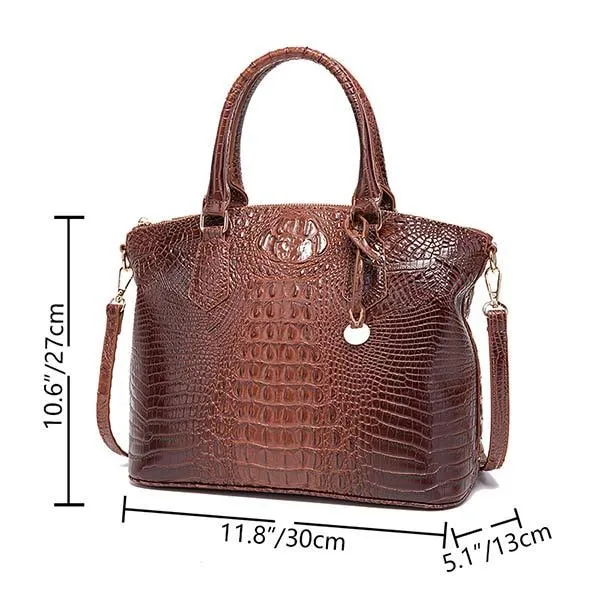 Vintage Crocodile Pattern Handbag & Crossbody Bag 83609363C