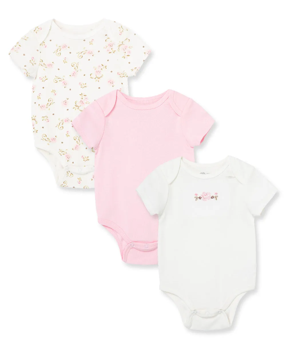 Vintage Rose 3-Pack Bodysuits