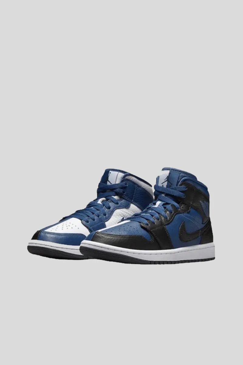 Wmns Air Jordan 1 Mid Se - French Blue Black White