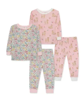 Woodland 4-Piece Bamboo Pajama Set (2T-4T)