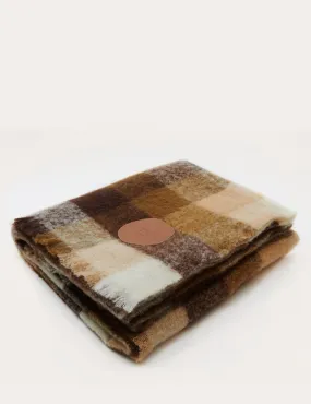 Wool Blanket Neutral Check - 50% off