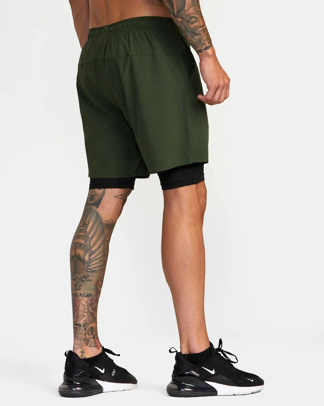 Yogger Train 2-In-1 17 Workout Shorts - Dark Olive