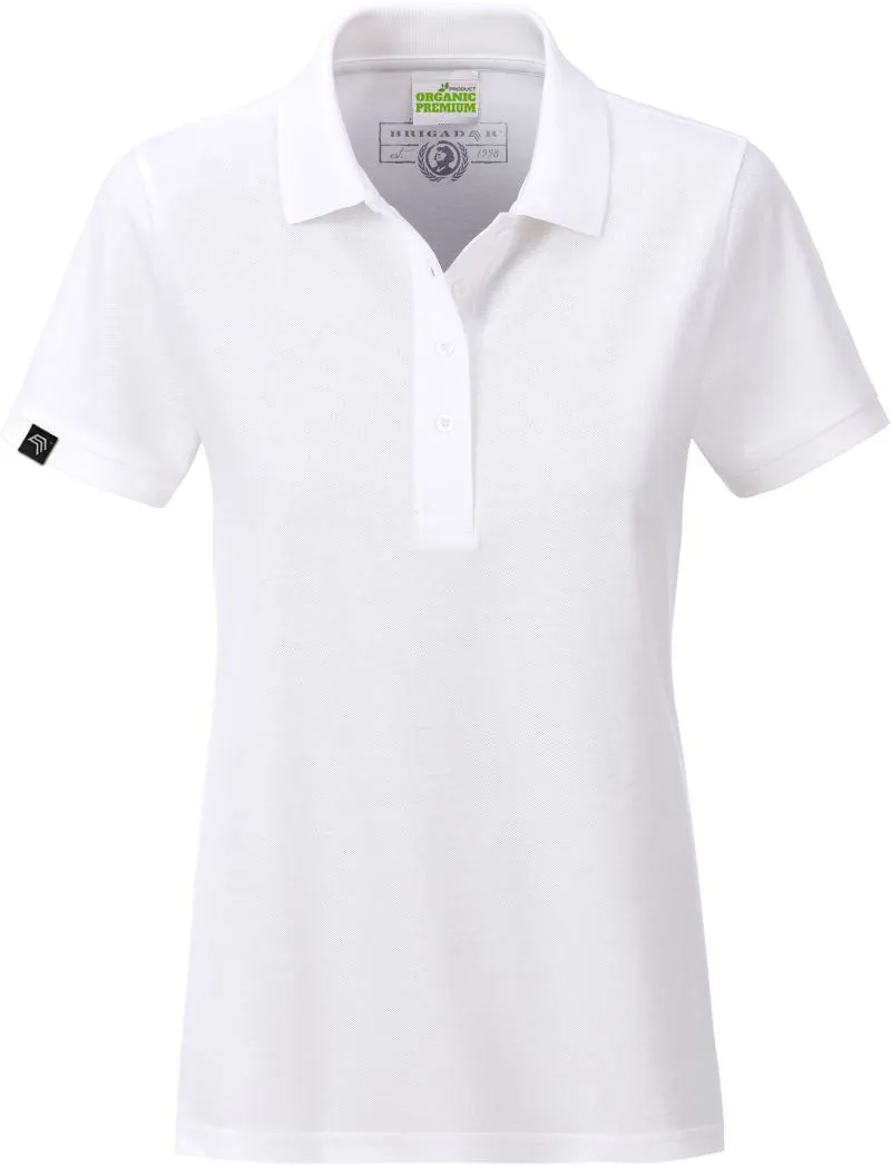 ― % ― JAN 8009/ ― Damen Bio-Baumwolle Polo Shirt - Weiß [2XL]